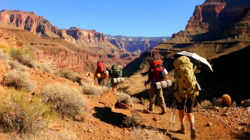 hikers Grand Canyon with Four Season Guides
