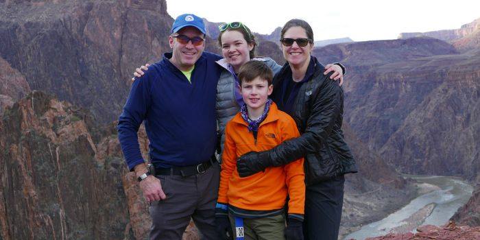 family together in Grand Canyon