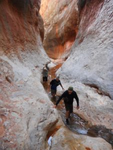 slot canyon hikers