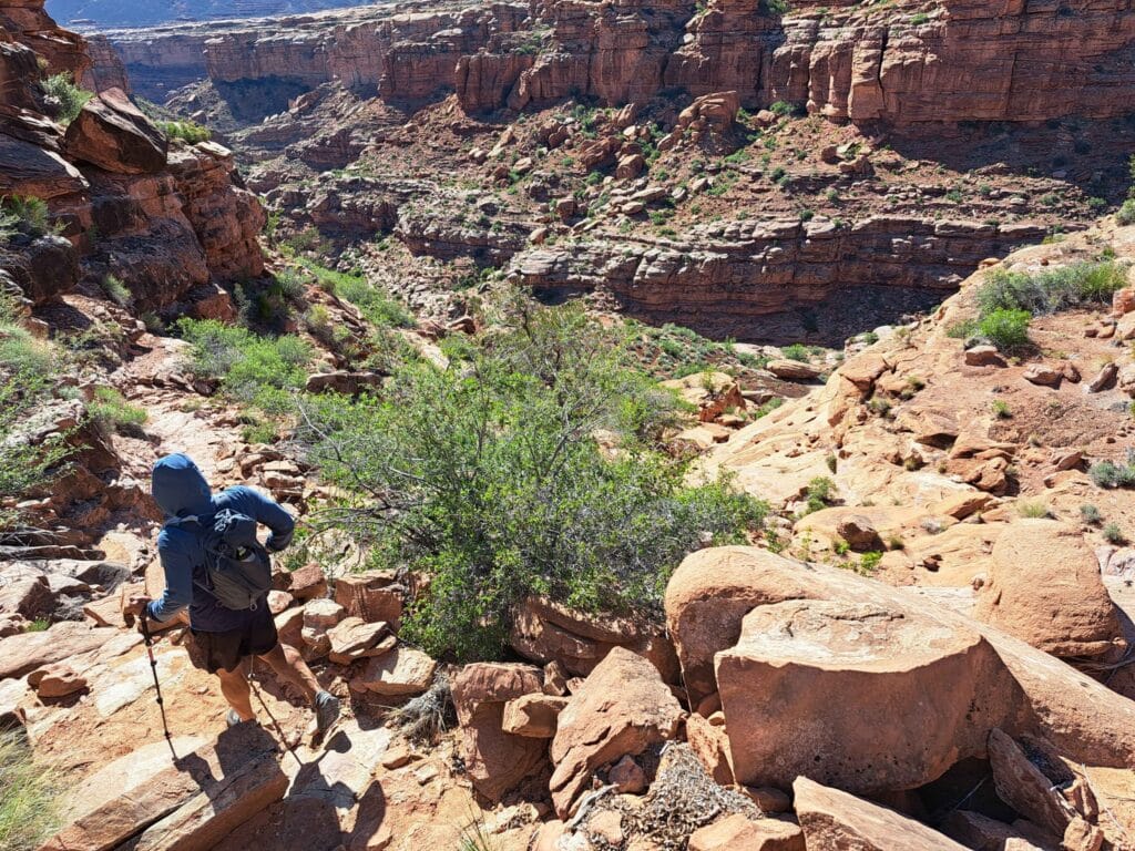 Woman hiking Grand Canyon